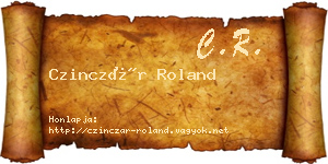 Czinczár Roland névjegykártya